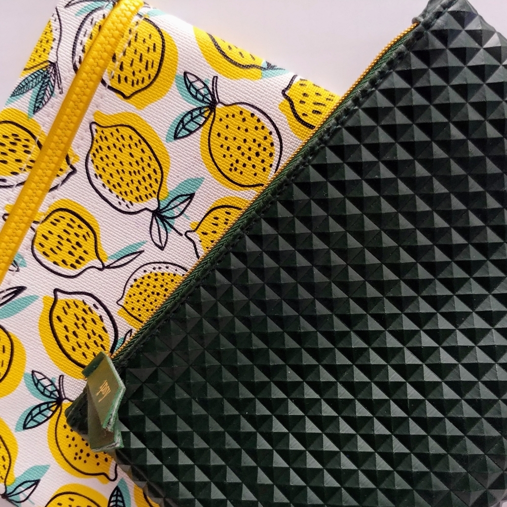 2 Bright Summer Make Up Bag Lot